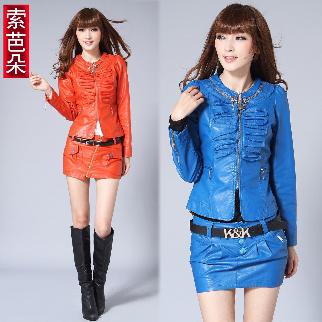 Free Shipping 2012 autumn women's leather top PU leather jacket coat short design small leather clothing y222