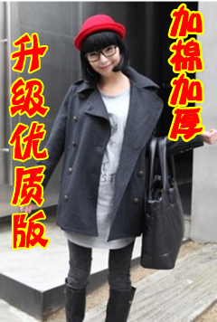 Free shipping! 2012 autumn women's slim trench woolen outerwear plus cotton wool coat