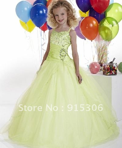 Free shipping 2012 best seller pageant flower girl dress