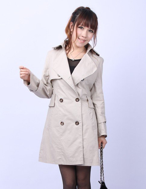 Free shipping 2012  Best  selling New Women's Trench Coat,Lace slim long design trench  699