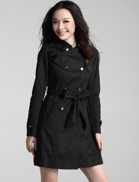 Free shipping 2012  Best  selling New Women's Trench Coat,slim long design trench 8028