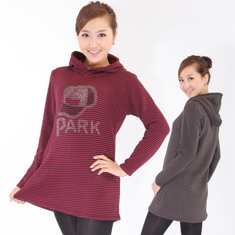 Free shipping 2012 casual thermal top hooded women's thermal underwear sweater
