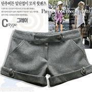 Free shipping,2012 casual women's  woolen shorts woolen boot cut jeans mid waist straight pants