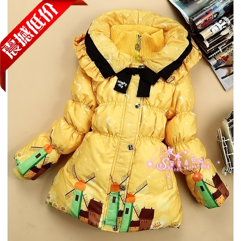 free shipping ! 2012 children down jacket girl's medium style down jacket