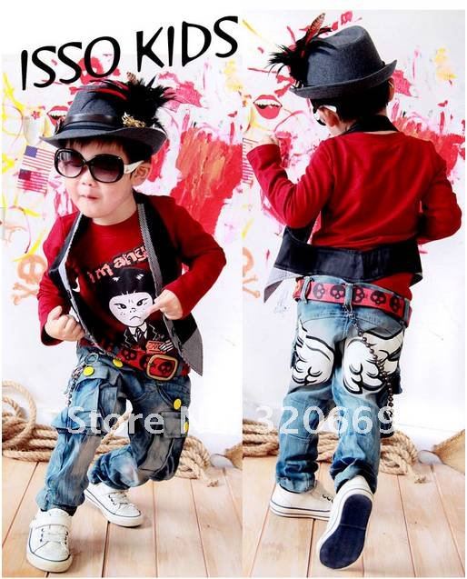 Free shipping 2012  children's clothing manufacturer supply, children's angel wings stretch jeans, HJ804