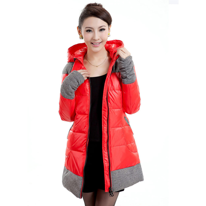 Free shipping 2012  classic fashion down coat female women's down coat long pattern 6 color