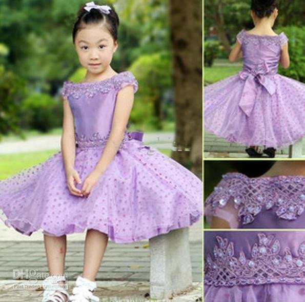 Free shipping 2012 Custom Lovely Girl Dresses Ball Gown  Floor length Organza