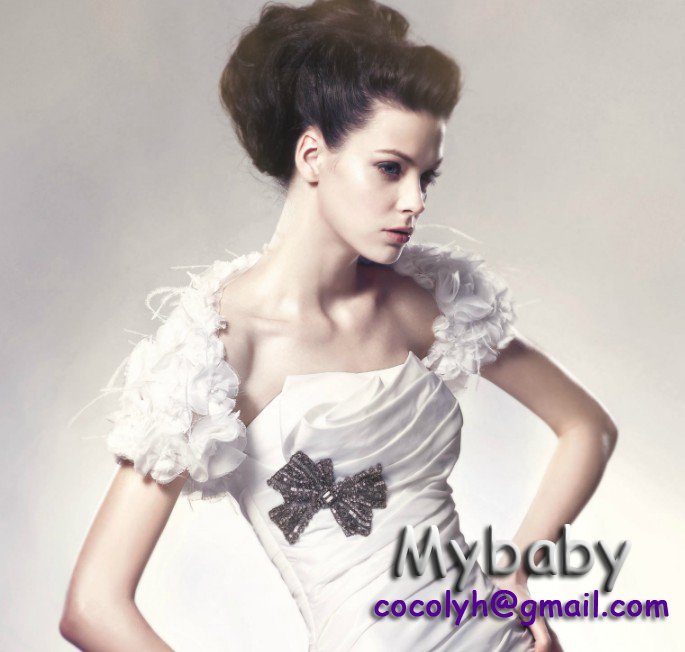 Free Shipping 2012 Custom Made Chiffon Short Sleeve Flower Beaded Bridal Jackets Shawl Bridal Wrap Bolero JK02