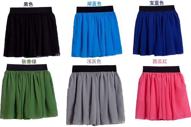 free shipping     2012 divided skirt of tall waist shorts spins summer female trousers