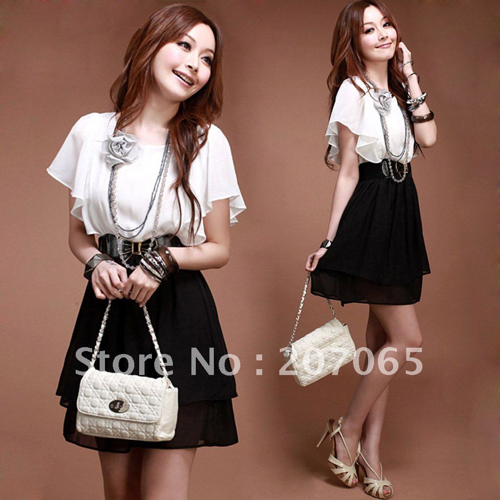 Free shipping 2012 dress ,women chiffon skirt,ladies' dress