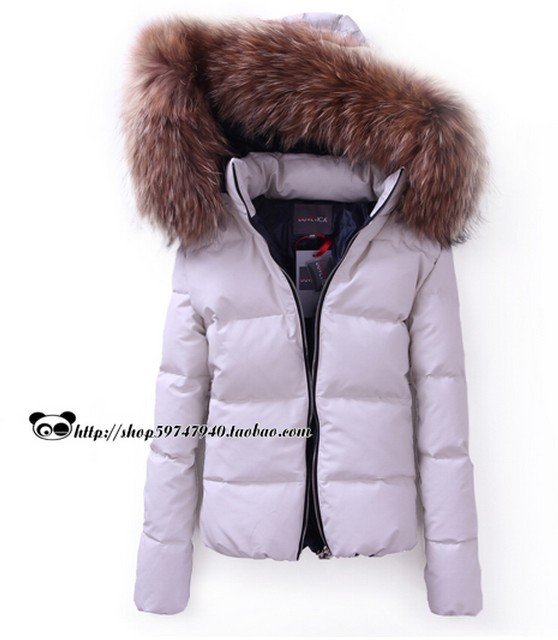 Free shipping 2012 duveticaS Top PU super luxurious fur collar down jacket