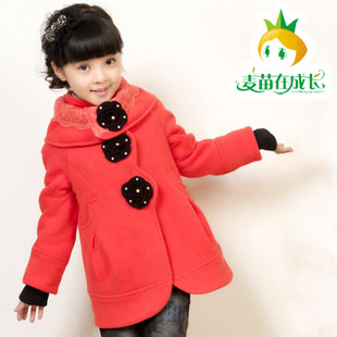 free shipping ,2012 fashion Big children's clothing female child autumn and winter  trench sweatshirt outerwear overcoat mmzcz