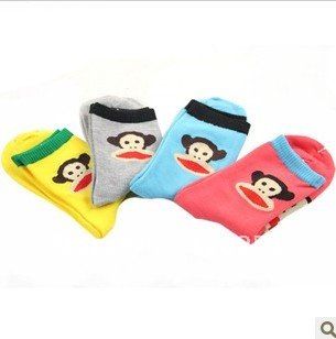 Free shipping 2012 fashion cartoon thickening thermal ladies candy color in tube socks  a146 of