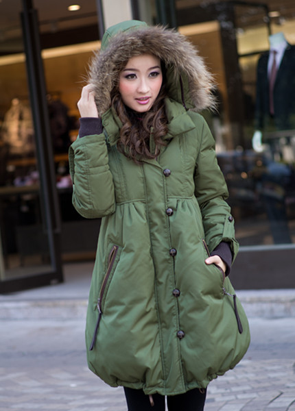 free shipping 2012 fashion down jacket  thickening medium-long large fur collar plus size   women's down coat