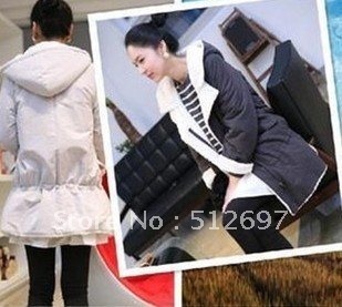Free shipping 2012 fashion winter black cotton thick maternity leisure coat/jacket/overcoat Pregnant women
