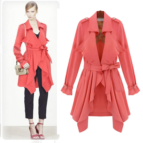 Free shipping 2012 fashion women's belt plus size watermelon red trench