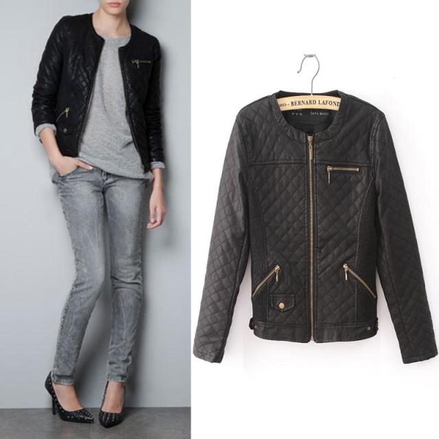 Free Shipping 2012 female autumn jacket pleated water wash PU motorcycle clothing LDX