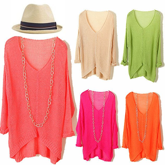 Free shipping 2012 Hitz and retro loose perspective asymmetric bat long sleeved knit shirt sweaters women pullovers