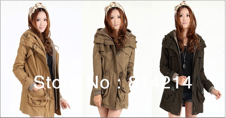 Free shipping 2012 Hitz women's jacket Korean version of casual long coat in female