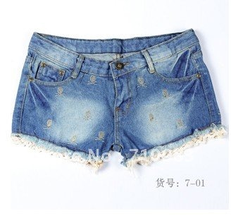 Free Shipping  2012 hot sale low price denim shorts,so fashion ladies shorts ladies shorts
