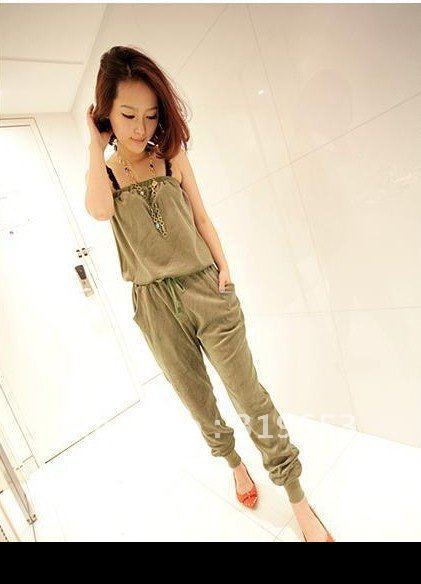 Free shipping +   2012 Hot Sell Fashional Woman Korean style Strapless  Jumpsuit