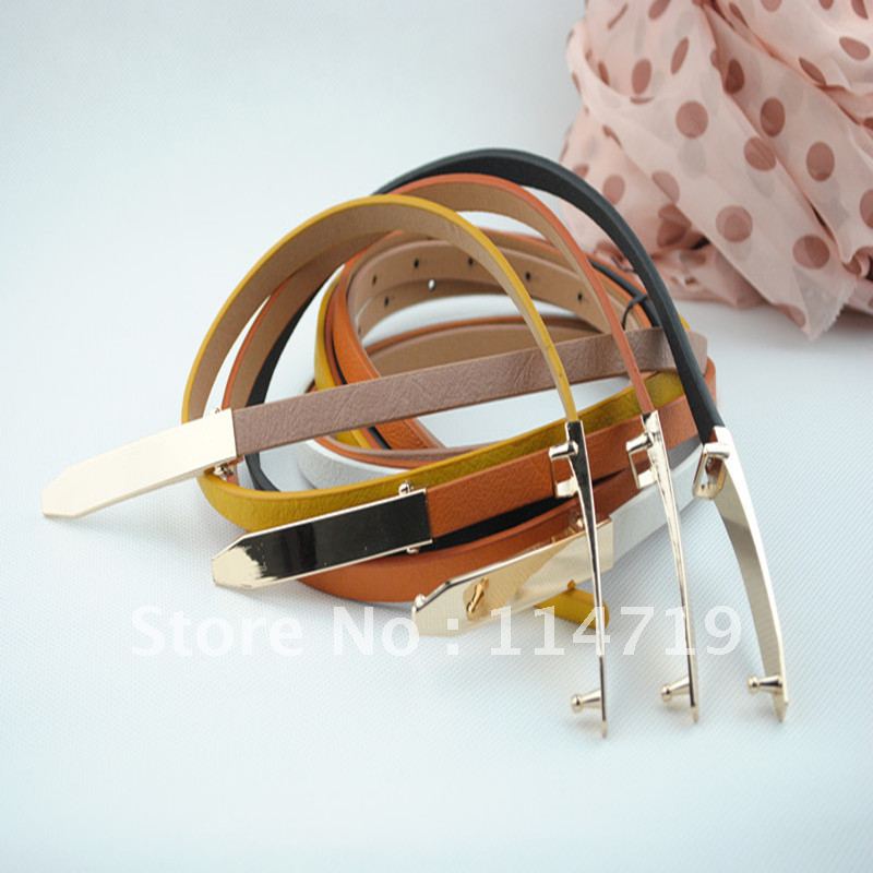 FREE SHIPPING 2012 Hot-selling Fashion Thin belt women's belt belly chain leather all-match clothing decoration