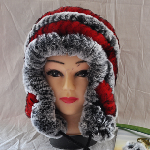 free shipping 2012 hot-selling straw hat rex rabbit skin wool ear protector cap fur hat fur one piece