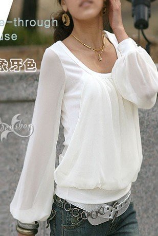 Free shipping 2012  hot summer Fashion trendy women blouse shirts Fashion style flower collar Puff Sleeve Shirt  q265