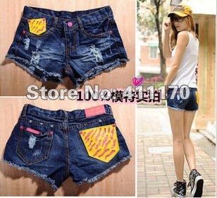 Free shipping 2012 Hotsale Summer Women  Jeans Short