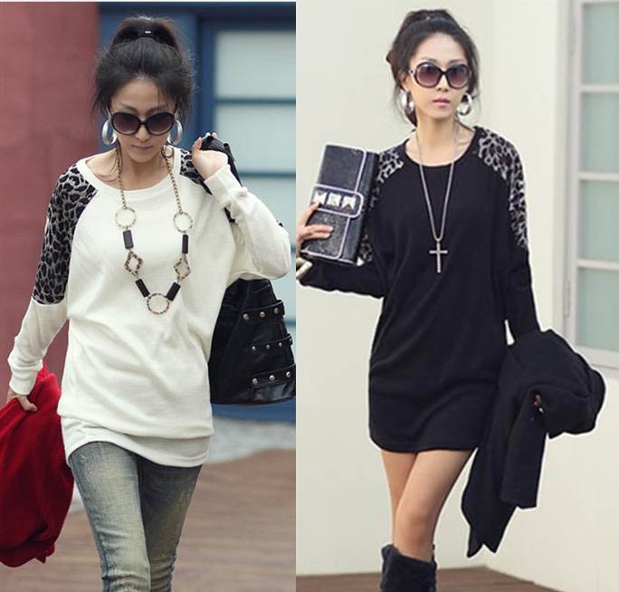 Free Shipping 2012 Korea Japan New Women/Lady's Sexy Graceful Leopard stitching Leopard Print Casual Mini Dress