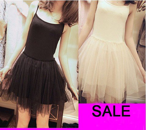 Free shipping 2012 lady puff skirt spaghetti strap lace tulle dress one-piece dresses WSDDQ 1piece/lot