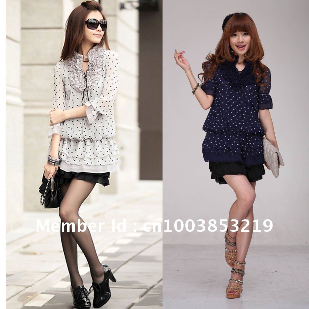Free Shipping 2012 lady's good quality chiffon ,OL blouse women clothing ,chiffon shirt
