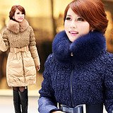 Free shipping 2012 large fox fur thickening fur down coat Women medium-long plus size available