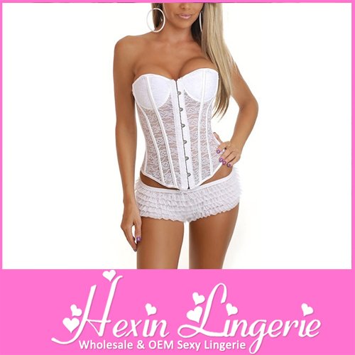 Free shipping 2012 Lastest Wholesale & Retail Womens' Sexy White Lovely Sexy Fashion Corset Dress LB4387