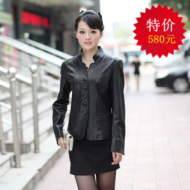 Free Shipping! 2012 leather clothing autumn slim genuine leather clothing women's sheepskin outerwear