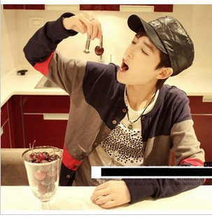 Free Shipping 2012 Lovers Autumn Cardigan O-neck Sweater Men and Women Outerwear Wholesale M,L,XL,XXL Picture Color