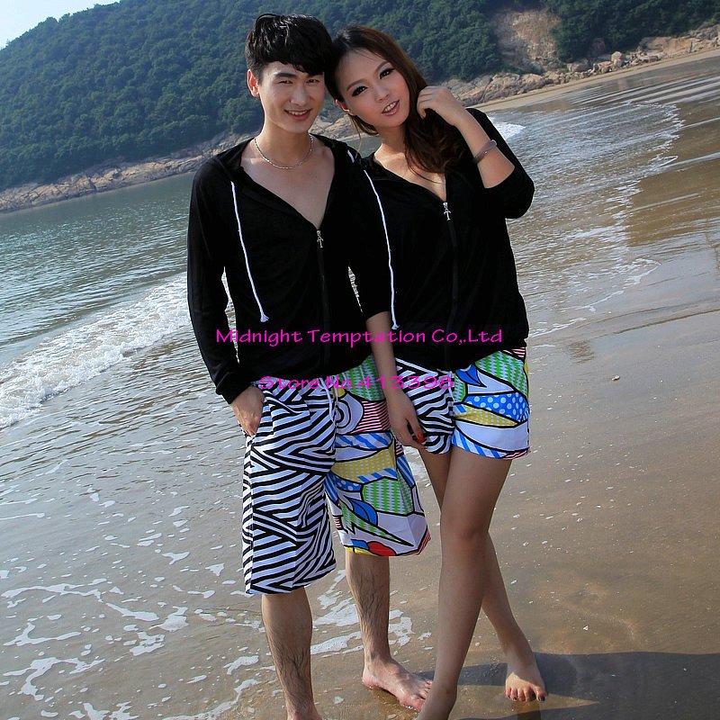 Free Shipping! 2012 Lovers' Clothing His-and Her Clothes Board Shorts Quick-drying Beach Shorts