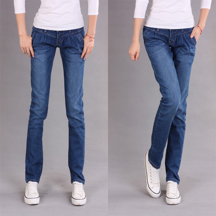 Free Shipping 2012 mid waist harem Style jeans skinny pencil pants female plus size long trousers 3301