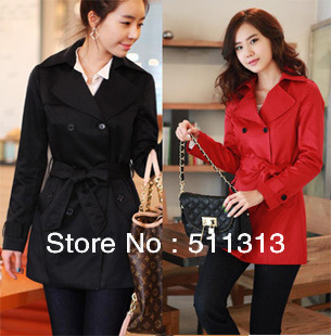 FREE SHIPPING 2012 new arrival Autumn and Winter large size(max. 5XL) slim long trench coats