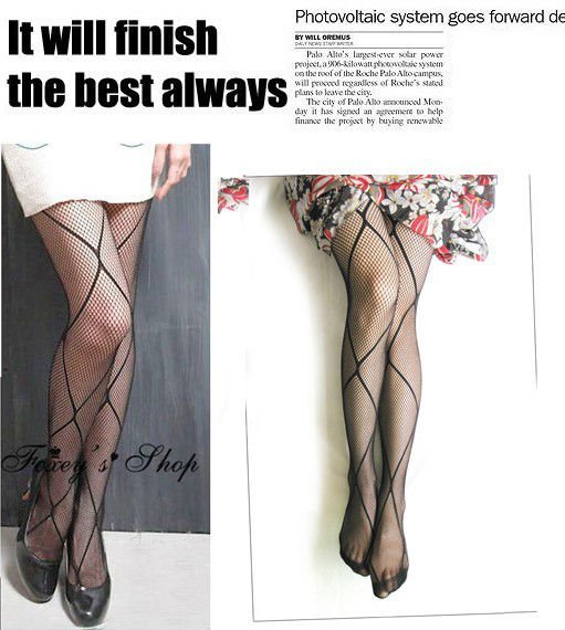 Free Shipping, 2012 New Arrival Big Intersect Tight Black Fishnet Hose, Panty Hose, PH039