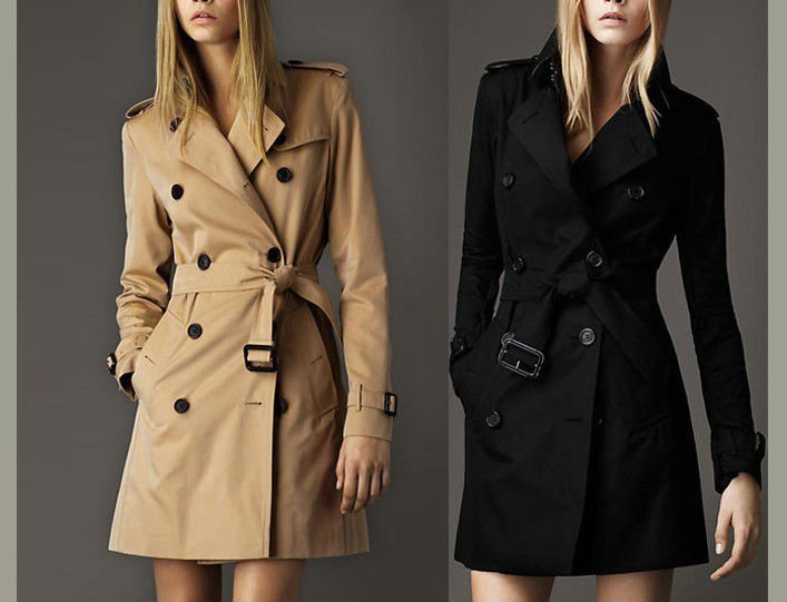 Free shipping 2012 New Arrival Classic Double Breasted High Quality Fashion Women's Trench Coat outwear Wholesale Retail Y71912