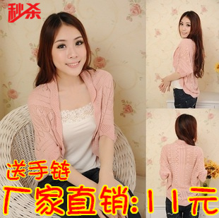 free shipping 2012 new arrival cutout decoration cape summer small cape shrug sun shirt air conditioning shirt