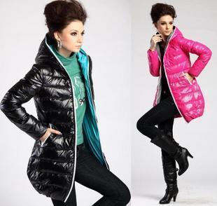 Free Shipping 2012 New Arrival Fashion Winter Ladies Long Down Parkas, Warm Outwear Coats Jackets For Women