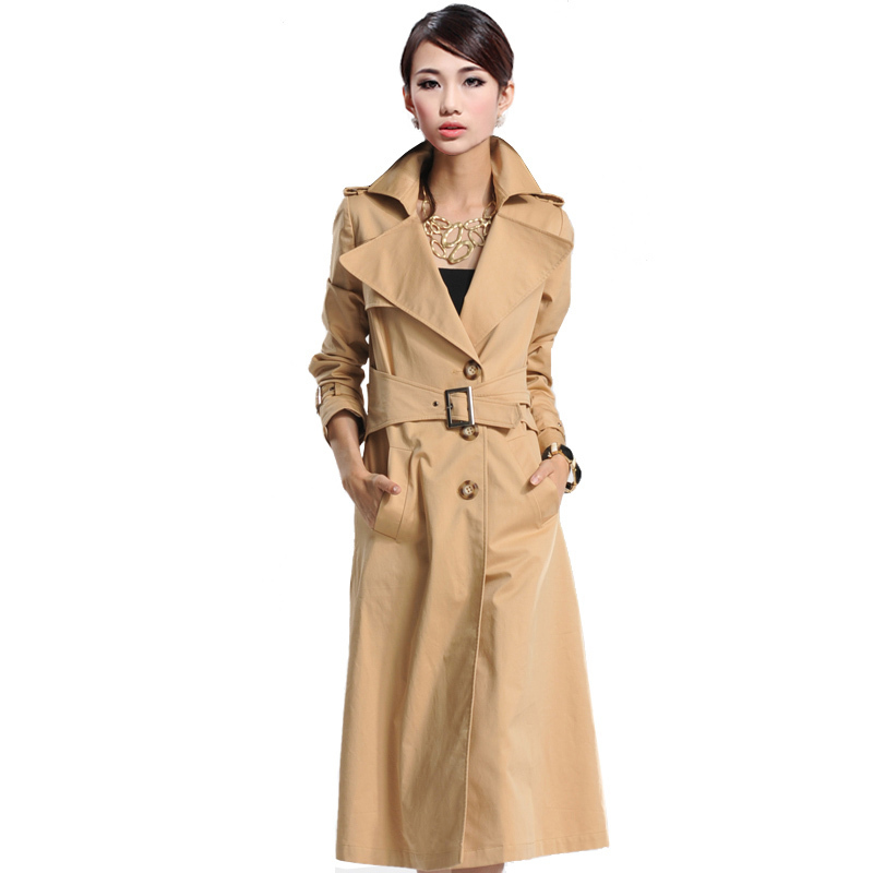 Free shipping 2012 new arrival long design women's fashion slim trench outerwear women's