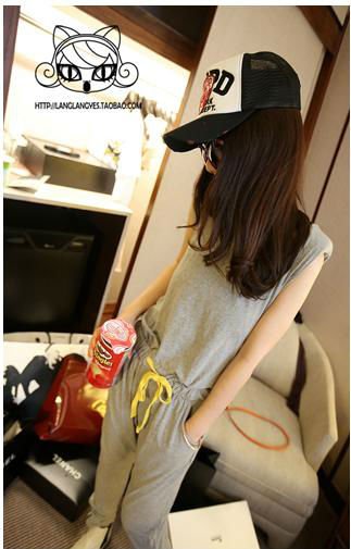 Free Shipping 2012 New Arrival Miss In Women's Leisure Sleeveless Romper Strap Short Jumpsuit