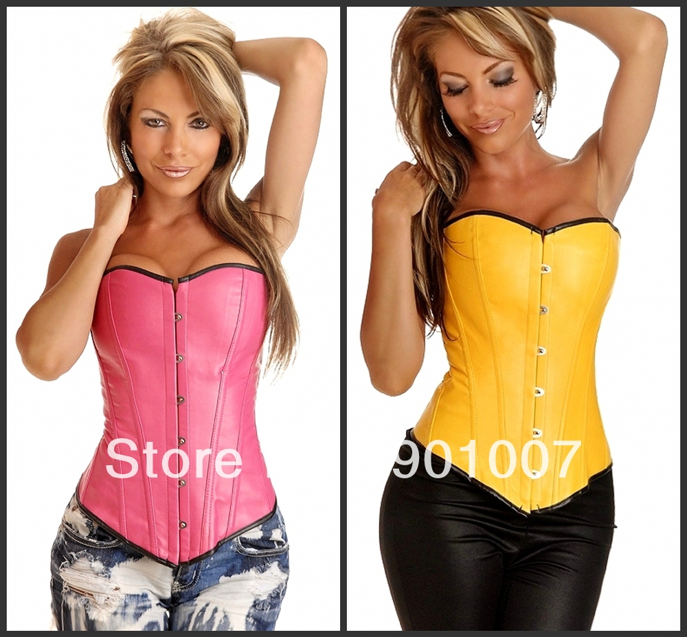 Free shipping 2012 new arrival sexy leather Waist Cincher underbust strapless corset slimming 7346