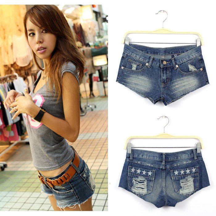 Free Shipping 2012 New Arrival Sexy Women Jeans Shorts Hole Denim Short Pants