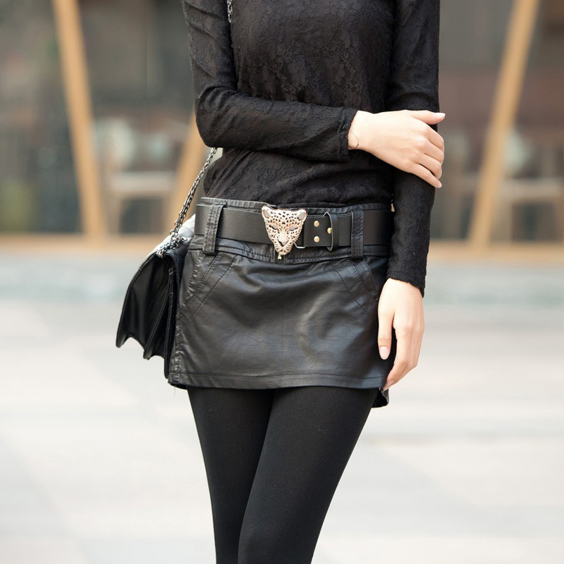 FREE SHIPPING 2012 new arrival slim PU skirt slim hip bust skirt leather short skirt skorts women's short skirt