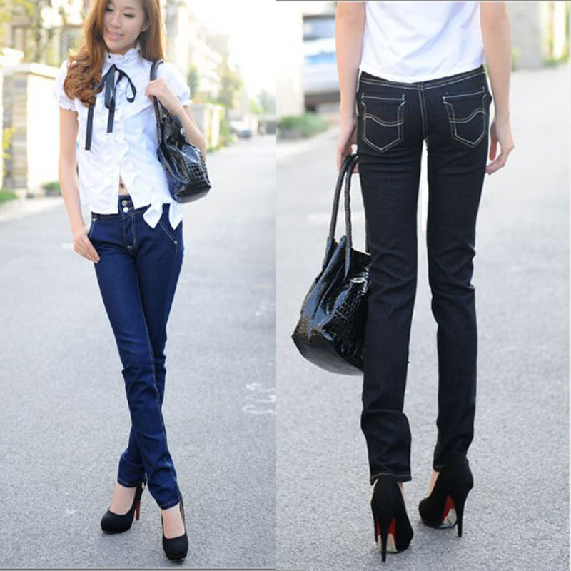 Free shipping 2012 new arrival Spring slim tight skinny women's jeans pencil pants