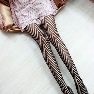 Free Shipping, 2012 New Arrival V Patterned tights Old Black Fishnet Hose, Panty Hose, PH028